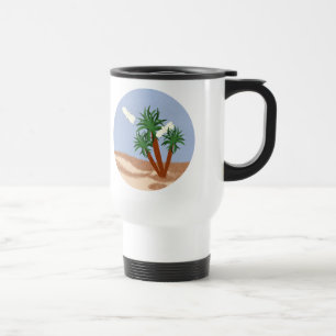 Mug De Voyage Yucca Plantes et Yucca Moths Whimsical Cartoon Art