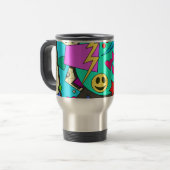 Mug De Voyage Zany Wild Dessin Style Happy motif (Devant gauche)
