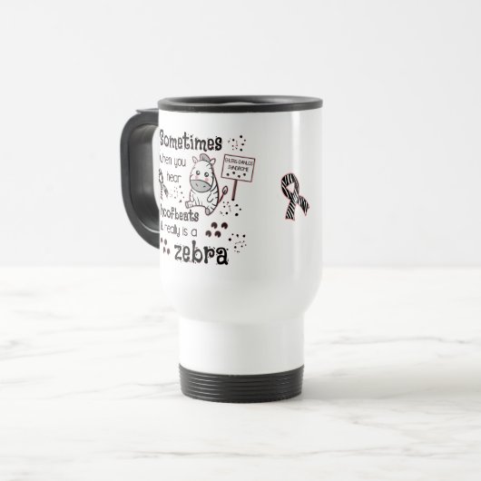 Mug De Voyage Zebra awareness (Devant gauche)