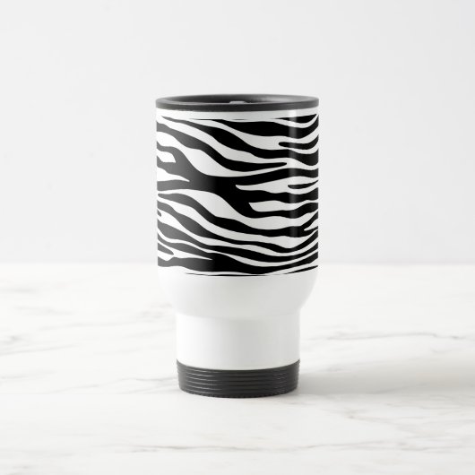 Mug De Voyage Zebra Print, Zebra Stripes, Noir Et Blanc (Centre)