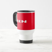 Mug De Voyage Zen blanc rouge bouchon (Devant gauche)