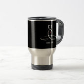 Mug De Voyage Zen Cat - Texte de style sanscrit. (Devant droit)