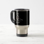 Mug De Voyage Zen Cat - Texte de style sanscrit. (Devant gauche)
