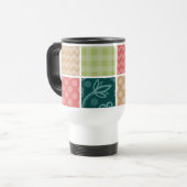 Mug De Voyage Zigzag, Chevron, En vichy, Pois, Votre Nom (Devant gauche)