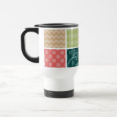 Mug De Voyage Zigzag, Chevron, En vichy, Pois, Votre Nom (Gauche)