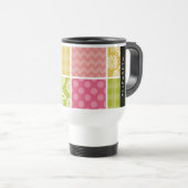 Mug De Voyage Zigzag, Chevron, Pois, En vichy, Votre Nom (Devant droit)