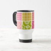 Mug De Voyage Zigzag, Chevron, Pois, En vichy, Votre Nom (Devant gauche)