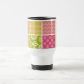 Mug De Voyage Zigzag, Chevron, Pois, En vichy, Votre Nom (Centre)