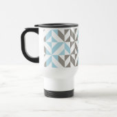 Mug De Voyage ZigZag géométrique bleu et argent (Gauche)