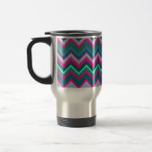 Mug De Voyage Zigzags tribaux roses bleus turquoises de Chevron (Gauche)