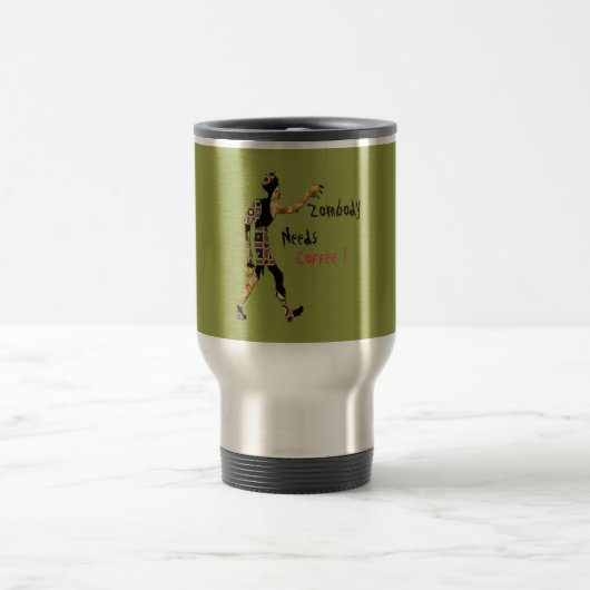 Mug De Voyage Zombie a besoin de café (Centre)