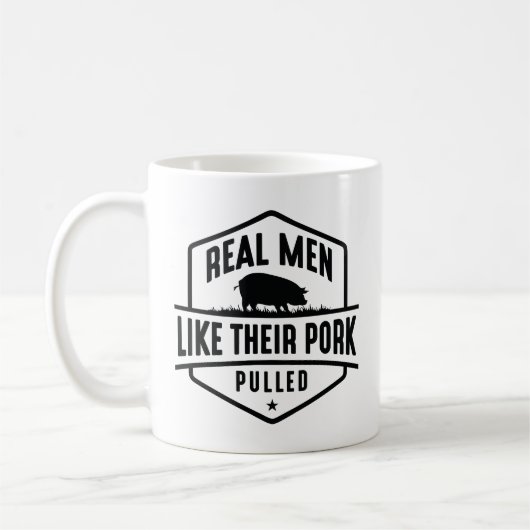 Mug De vrais Hommes Comme Leur Porc Pullé (Gauche)