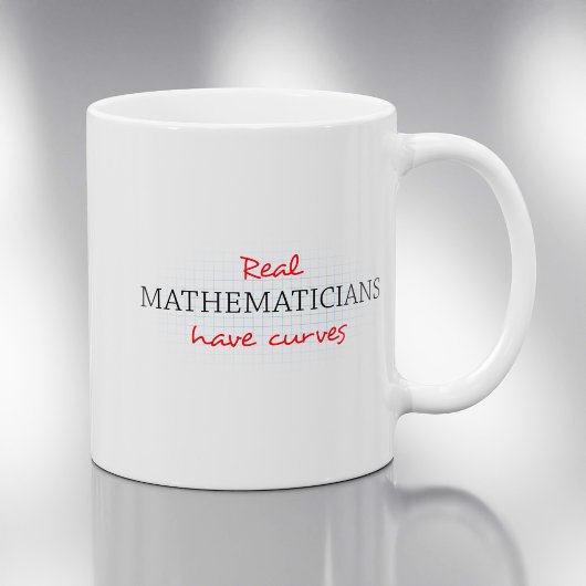 Mug De vrais mathématiciens ont des courbes | Drôle de