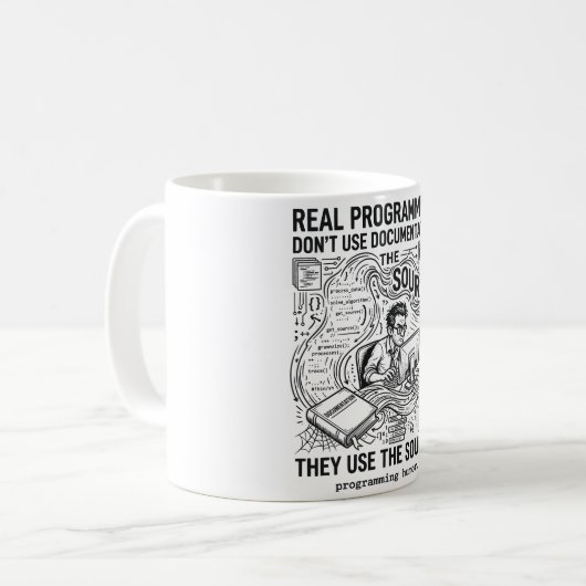 Mug De vrais programmeurs utilisent le code source (Devant gauche)