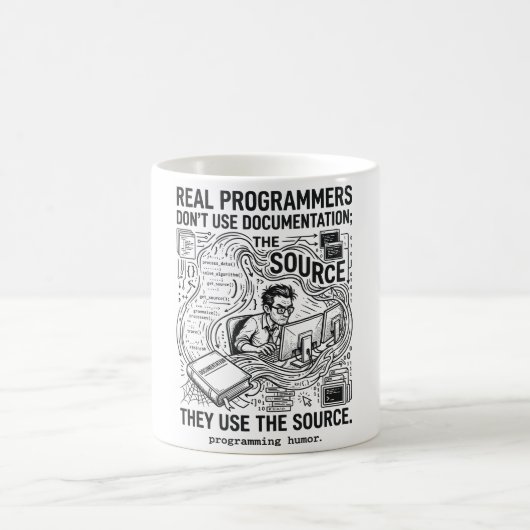 Mug De vrais programmeurs utilisent le code source (Centre)