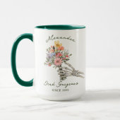 Mug Dead Gorgeous Name Year Gothic Skeleton Wildflower (Gauche)