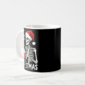 Mug Dead Inside But Its Christmas Skeleton Coffee Xmas (Devant gauche)