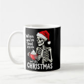 Mug Dead Inside But Its Christmas Skeleton Coffee Xmas (Gauche)