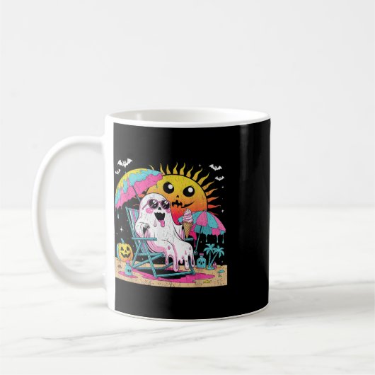 Mug Dead Inside Tan Extérieur Funny Ghost Beach Art (Gauche)