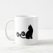 Mug Deadlifting Cat Workout Gym Fitness Exercise Weigh (Gauche)