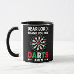 Mug Dear Lord Thank You For Darts Amen Funny Board<br><div class="desc">Dear Lord Thank You For Darts Amen Funny Board Games Lovers Gift. Perfect gift for your dad,  mom,  papa,  men,  women,  friend and family members on Thanksgiving Day,  Christmas Day,  Mothers Day,  Fathers Day,  4th of July,  1776 Independent day,  Veterans Day,  Halloween Day,  Patrick's Day</div>