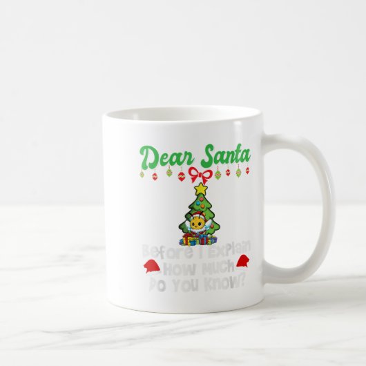 Mug Dear Santa Before I Explain How Much Do You Know (Droite)
