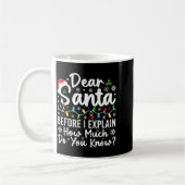 Mug Dear Santa Before I Explain How Much Do You Know C (Gauche)