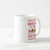 Mug Dear Santa Can I Work From Home Funny Ugly Christm (Devant droit)