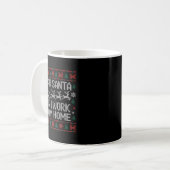 Mug Dear Santa Can I Work From Home Ugly Christmas Swe (Devant gauche)