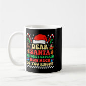 Mug Dear Santa I Can Explain Funny Christmas Xmas Squa (Gauche)