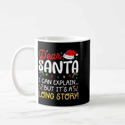 Mug Dear Santa I Can Explain Pajamas Family Matching C (Gauche)