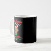 Mug Dear Santa It Was His Fault Siblings Matching Xmas (Devant gauche)