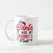 Mug Dear Santa It Was My Grannys Fault  (Gauche)