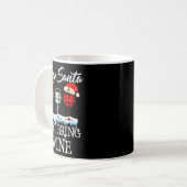 Mug Dear Santa Just Bring Wine Christmas Pajama Costum (Devant gauche)