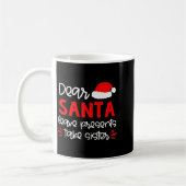 Mug Dear Santa Shirt Siblings Matching Family Christma (Gauche)