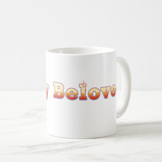 Mug "Dearly Beloved" phrase de la Bible avec le texte (Devant droit)