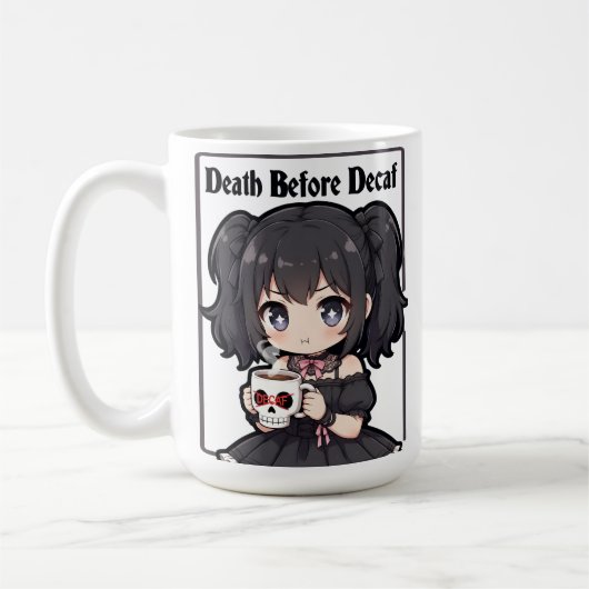 Mug Death Before Decaf (Gauche)
