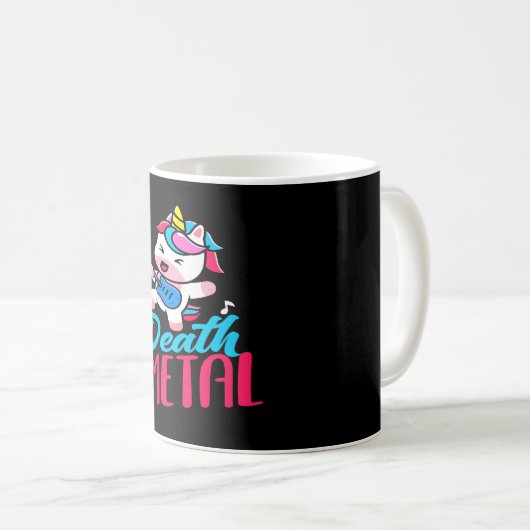 Mug Death Metal Unicorn Funny Heavy Death Metal Music (Devant droit)