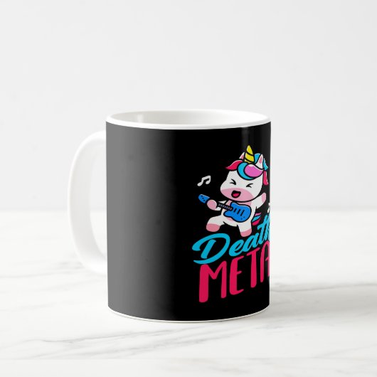 Mug Death Metal Unicorn Funny Heavy Death Metal Music (Devant gauche)