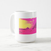 Mug Débardeur T-shirt Pyramides roses (Devant gauche)
