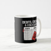 Mug Débits, crédits et comptabilité des Coques froids (Devant droit)