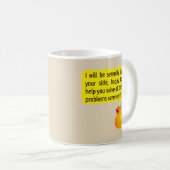 Mug Débogage de canard en caoutchouc (Devant droit)