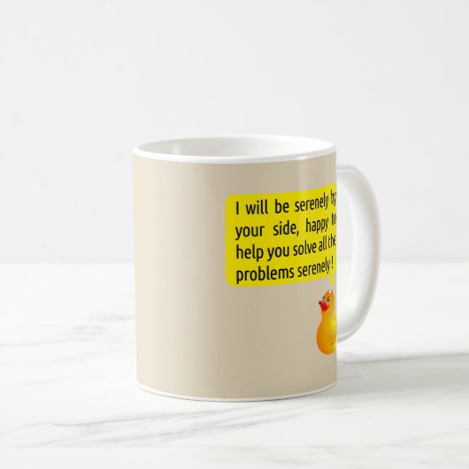 Mug Débogage de canard en caoutchouc (Devant droit)