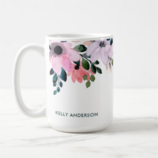 Mug Décalcomanie de feuillage tropical féminin à motif