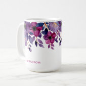 Mug Décalcomanie florale tropicale botanique féminine (Devant gauche)