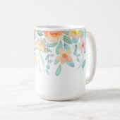 Mug Décalcomanie tropicale girly florale à l'aquarelle (Devant droit)