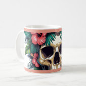 Mug Décay tropicale : Fleur et os (Devant gauche)