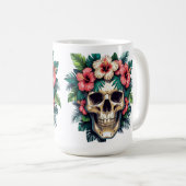 Mug Décay tropicale : Fleur et os (Devant droit)