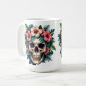 Mug Décay tropicale : Fleur et os (Devant gauche)