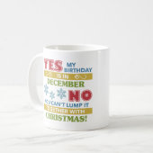 Mug Décembre Anniversaire Noël Humour (Devant gauche)